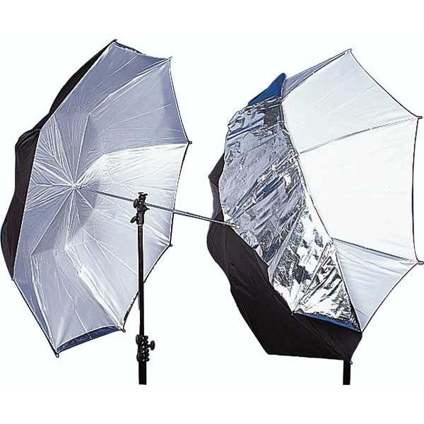 Зонт Mircopro UB-007 100см (черный/серебристый/полупрозрачный)
